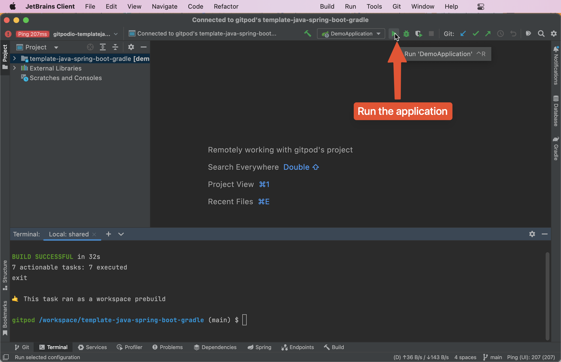 Run app inside IntelliJ IDE