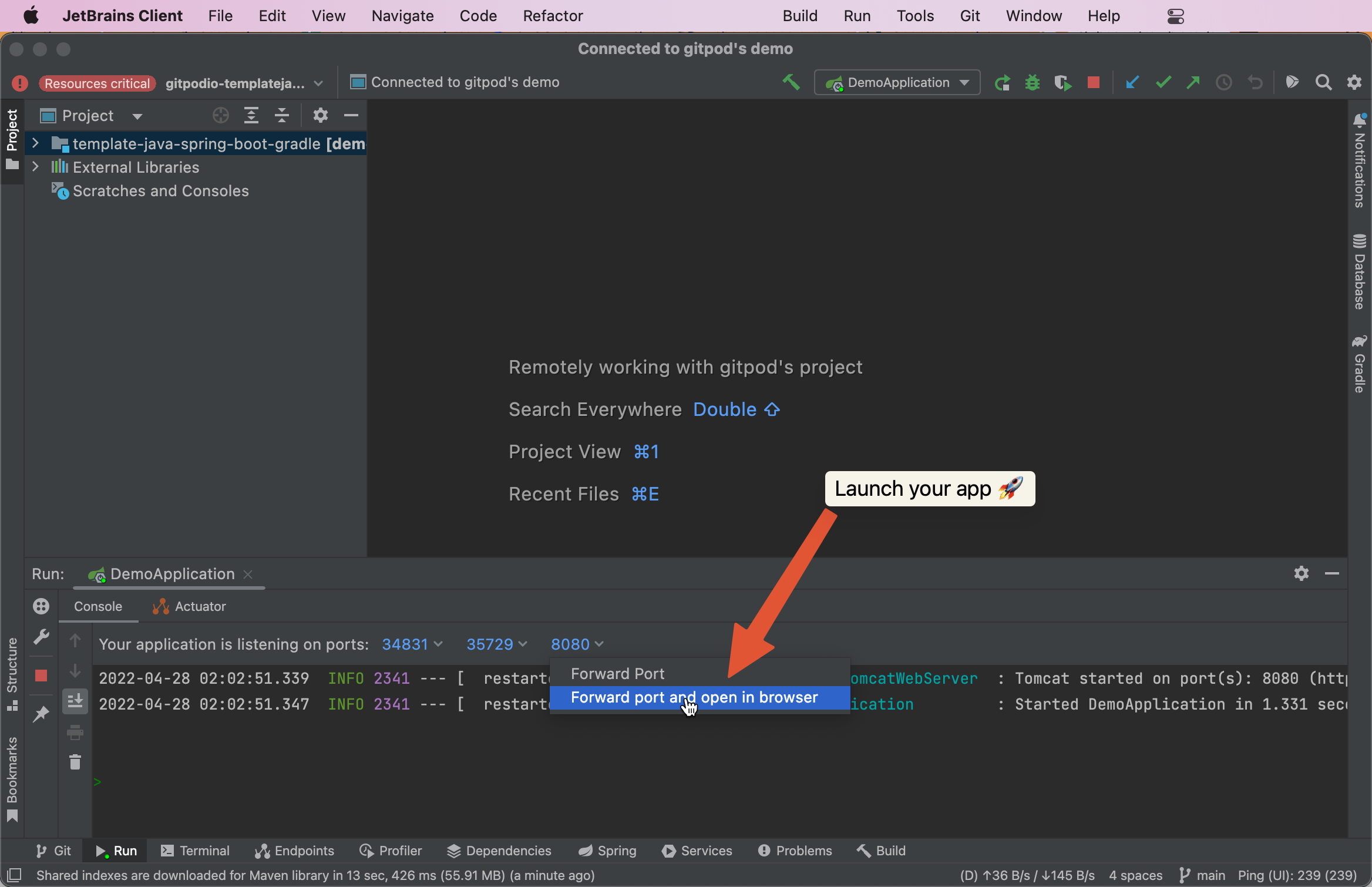 Launch your app