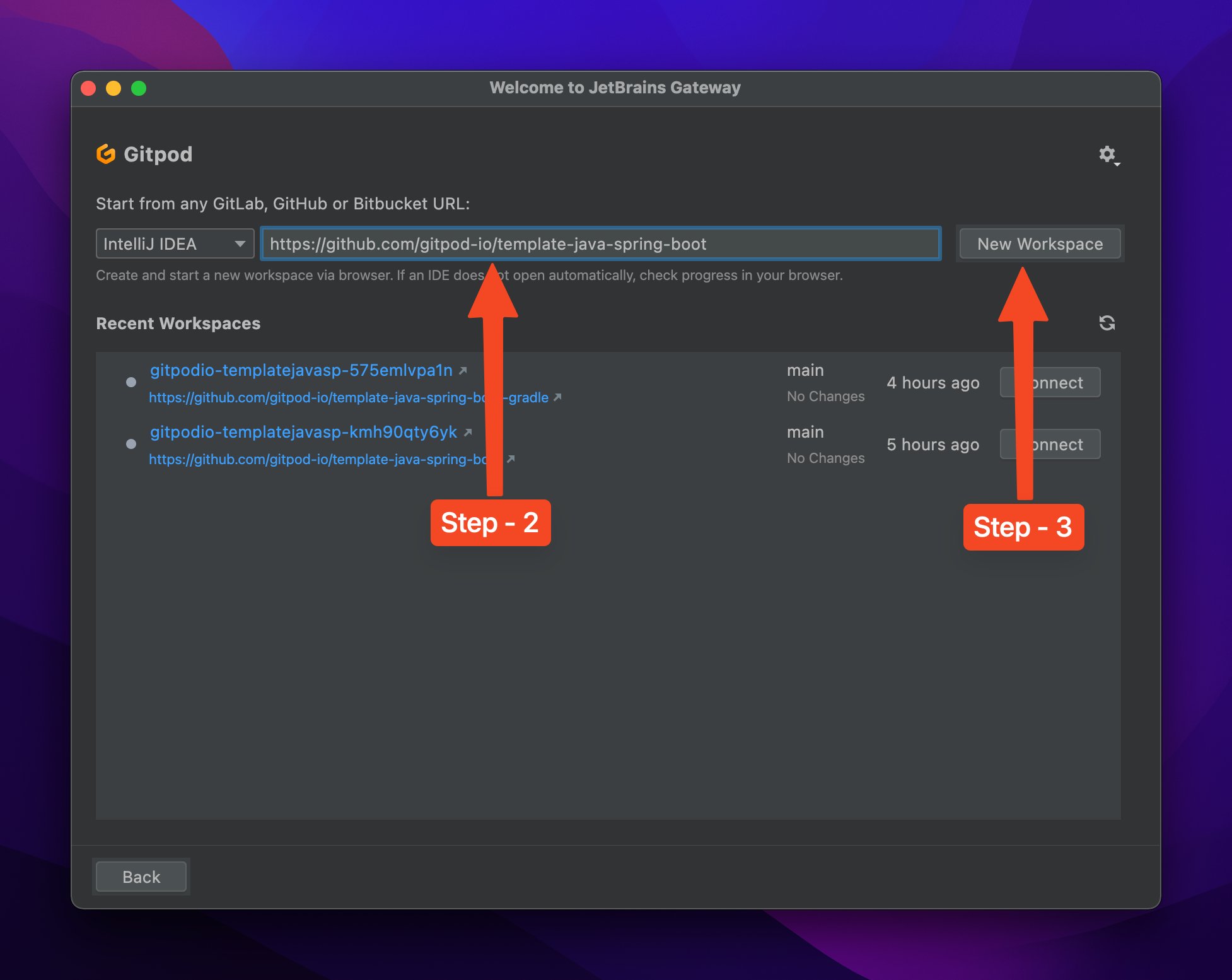 Create a new workspace