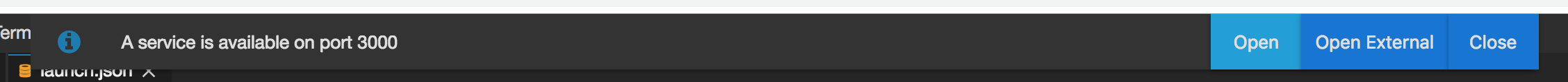 Gitpod Preview Notification