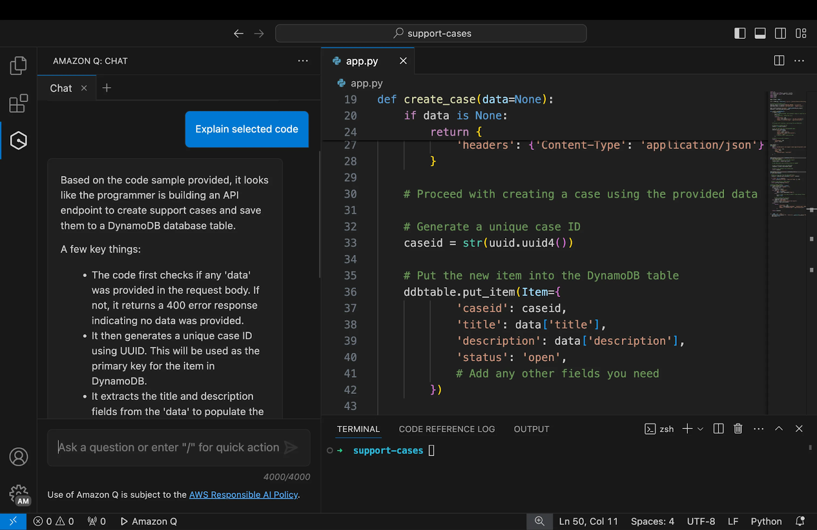 Amazon Q in VS Code