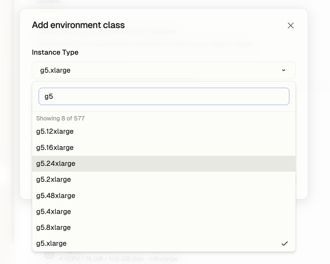 Environment classes