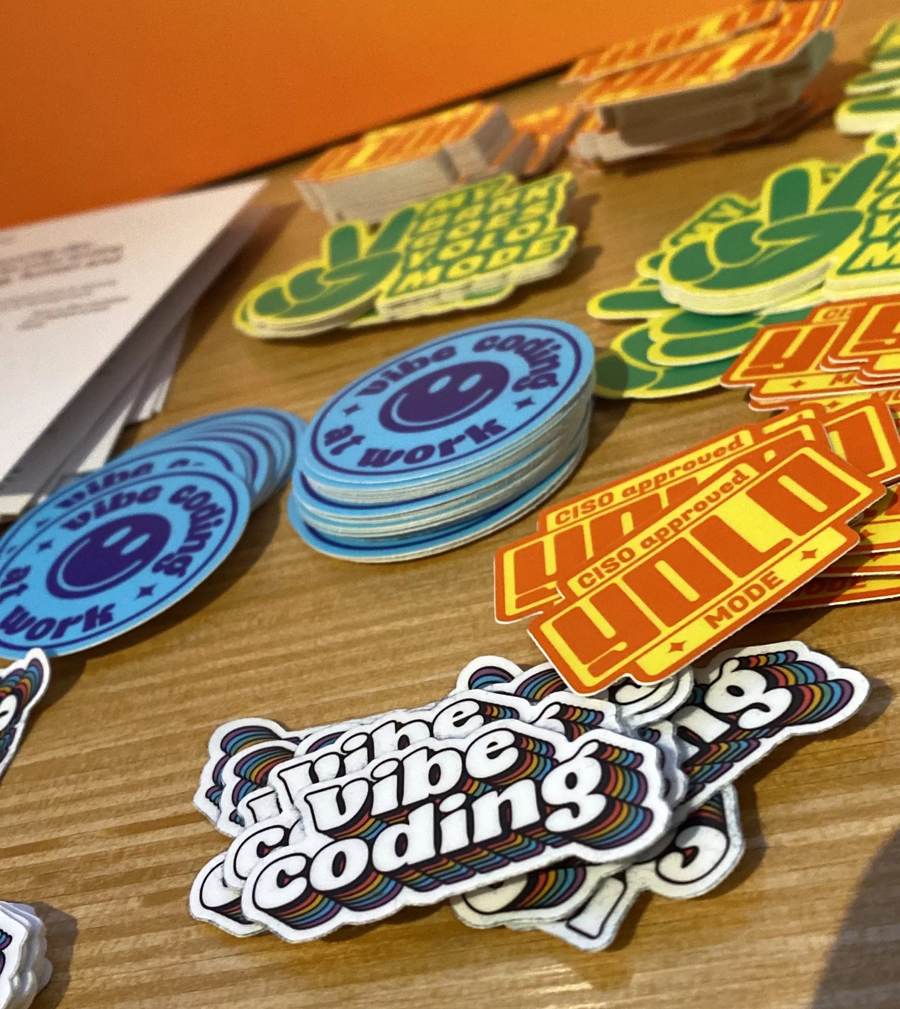 Vibe coding stickers